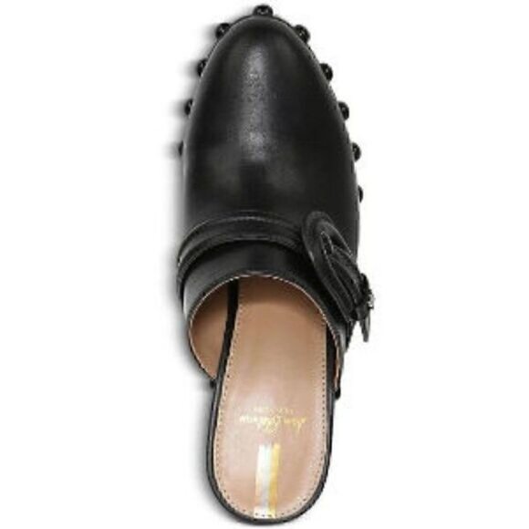 Sam Edelman Nyla Buckle Slip on Black Block Heel Clog Shoes 9.5 - Picture 4 of 12